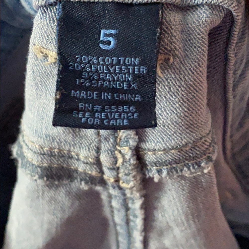 Vintage Denim Jean Overall Shorts Shortalls - Picture 8 of 9